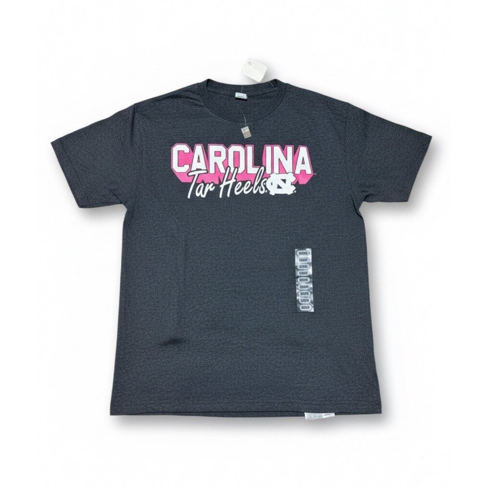 UNC Tar Heels Graphic T-Shirt Men’s Women Adult Medium Gray/ Pink NCAA